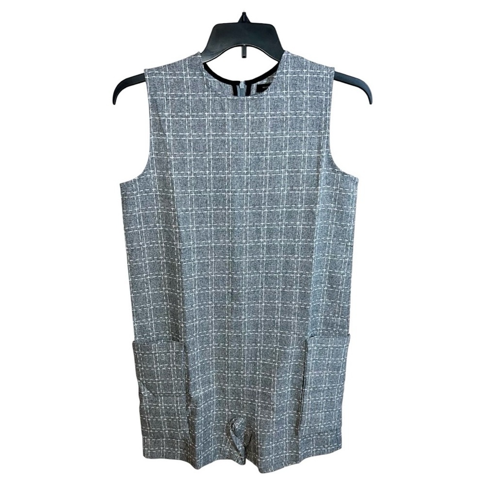 Hamburger Studio Sleeveless One Piece Women’s Size M Gray White